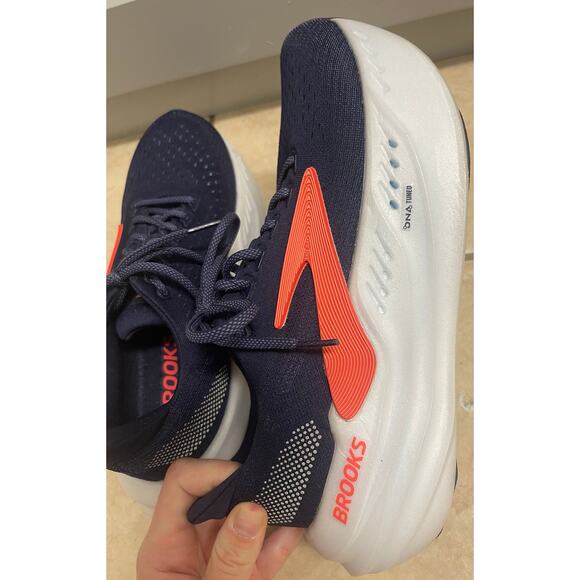 Brooks Women's Glycerin Max Running shoes peacoat/blue ribbon/hot coral size 9 - Picture 7 of 8